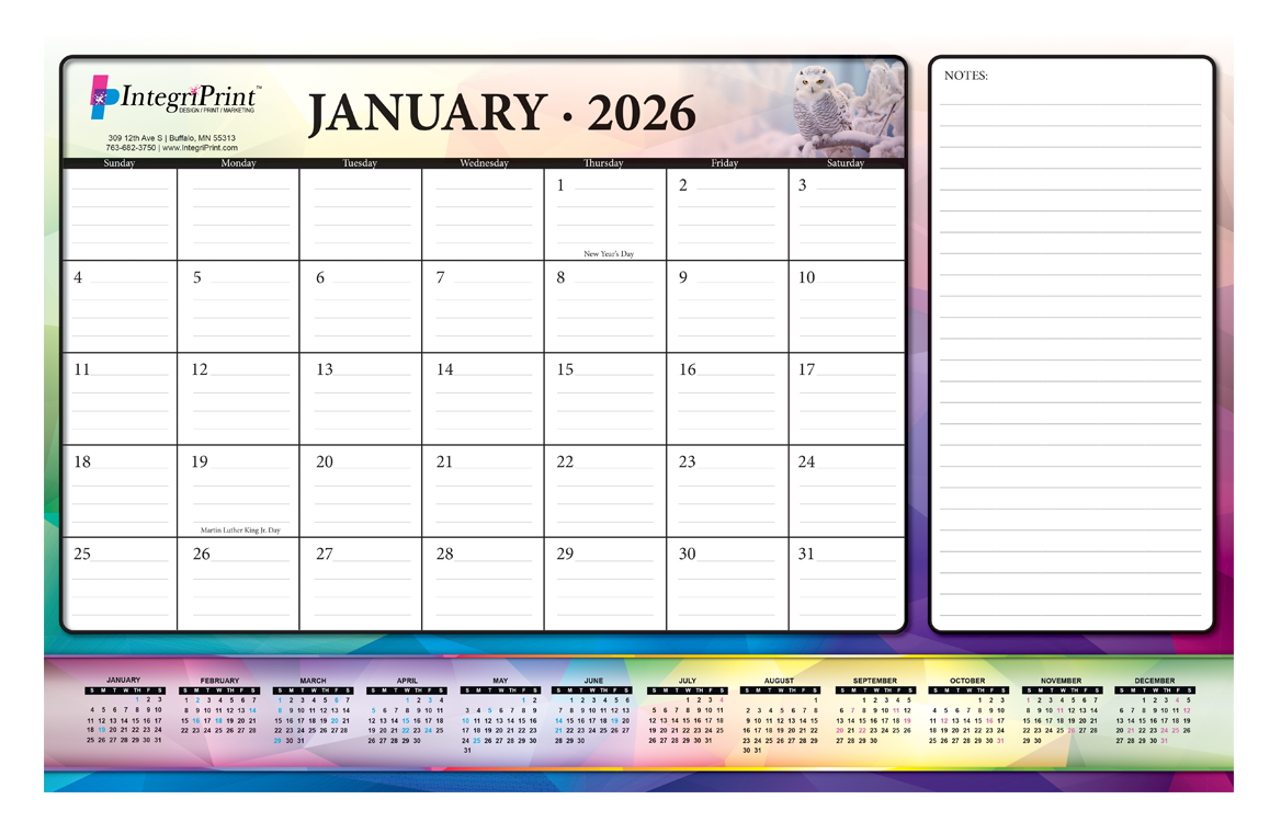 2026 Desktop Calendar